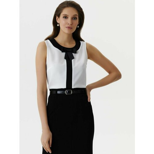 фото Топ арт-деко, размер 44, белый