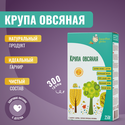 Овес крупа , 300 гр по 3 шт кашки ТМ Здоровые детки каши здоровые детки гречка зелёная 300 г