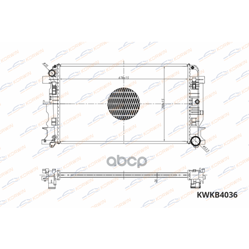 Радиатор Охлаждения Mb Sprinter (06-)/Crafter (06-) Mt (Гарантия 2 Года) KORWIN арт. KWKB4036