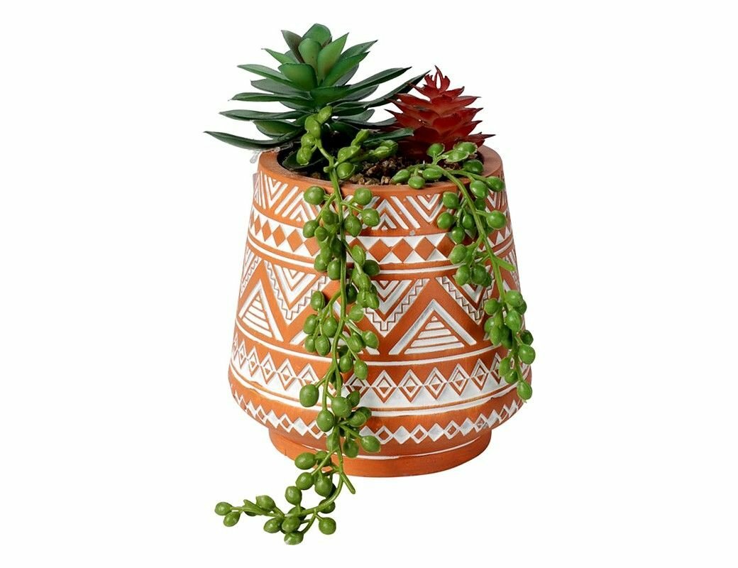 фото Искусственное растение в керамическом горшке дизэйно, 15х10 см, Koopman International HZ1954260-2