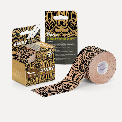 Изображение товара Тейп кинезиологический Tmax 4 Way Pattern Tattoo (5 см X 5 м), 20211228, тату
