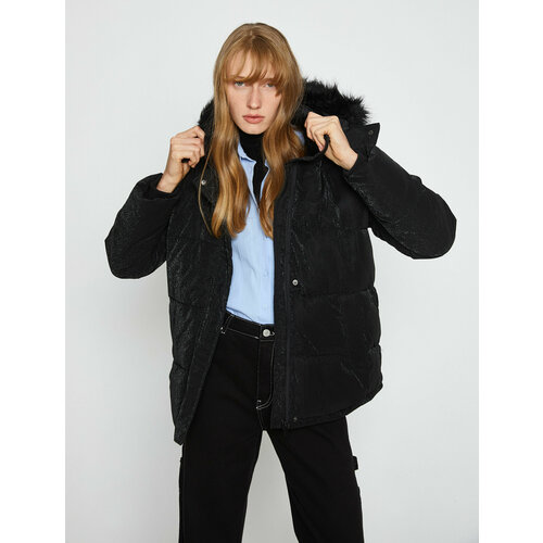 фото Куртка koton, размер 36, черный