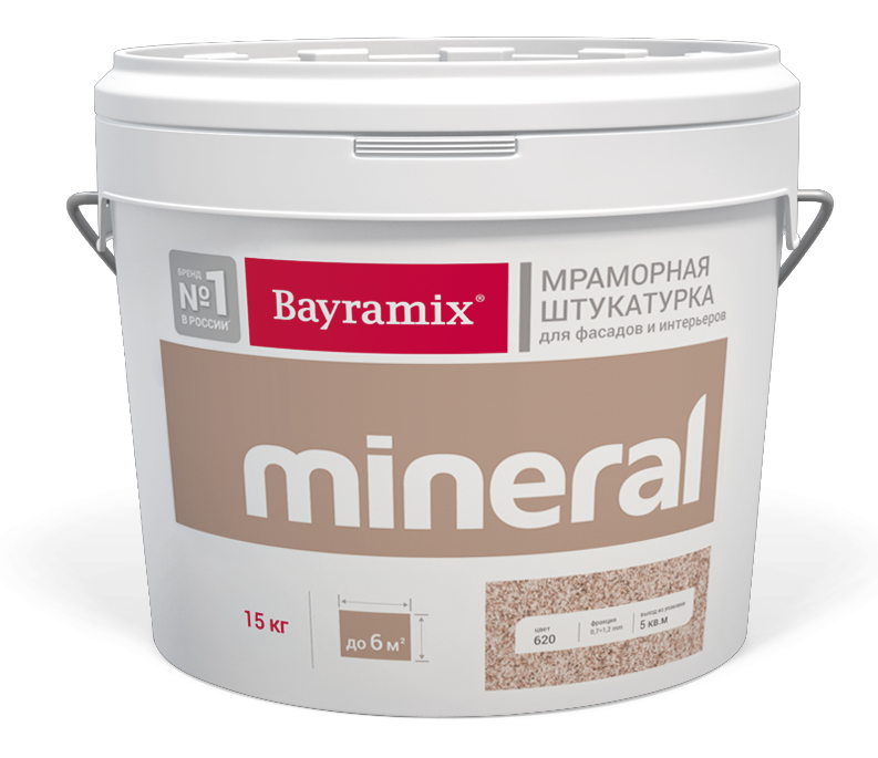 Мраморная штукатурка (мраморная крошка) Bayramix Mineral 358, 15 кг