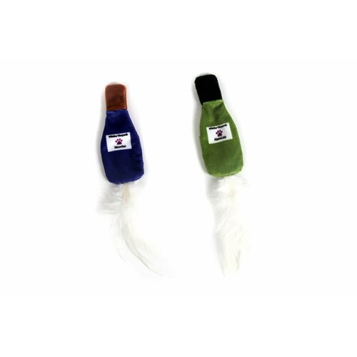 Игрушка для кошек Petpark бутылочки с перьями 19 см разноцветные (TOY 20051008)