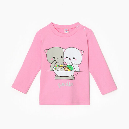 фото Лонгслив bonito kids, размер 104, розовый