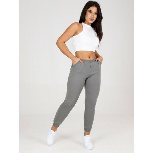 Брюки джоггеры  IvCapriz, размер 46, зеленый, серый