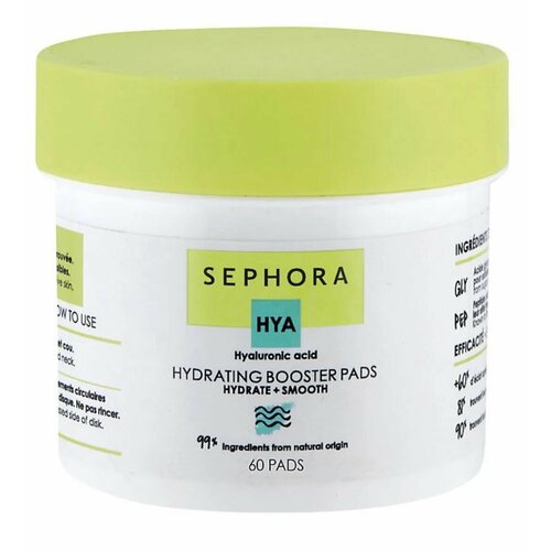 Увлажняющие диски Sephora Hydrating booster pads (hydrate + smooth) 60 шт