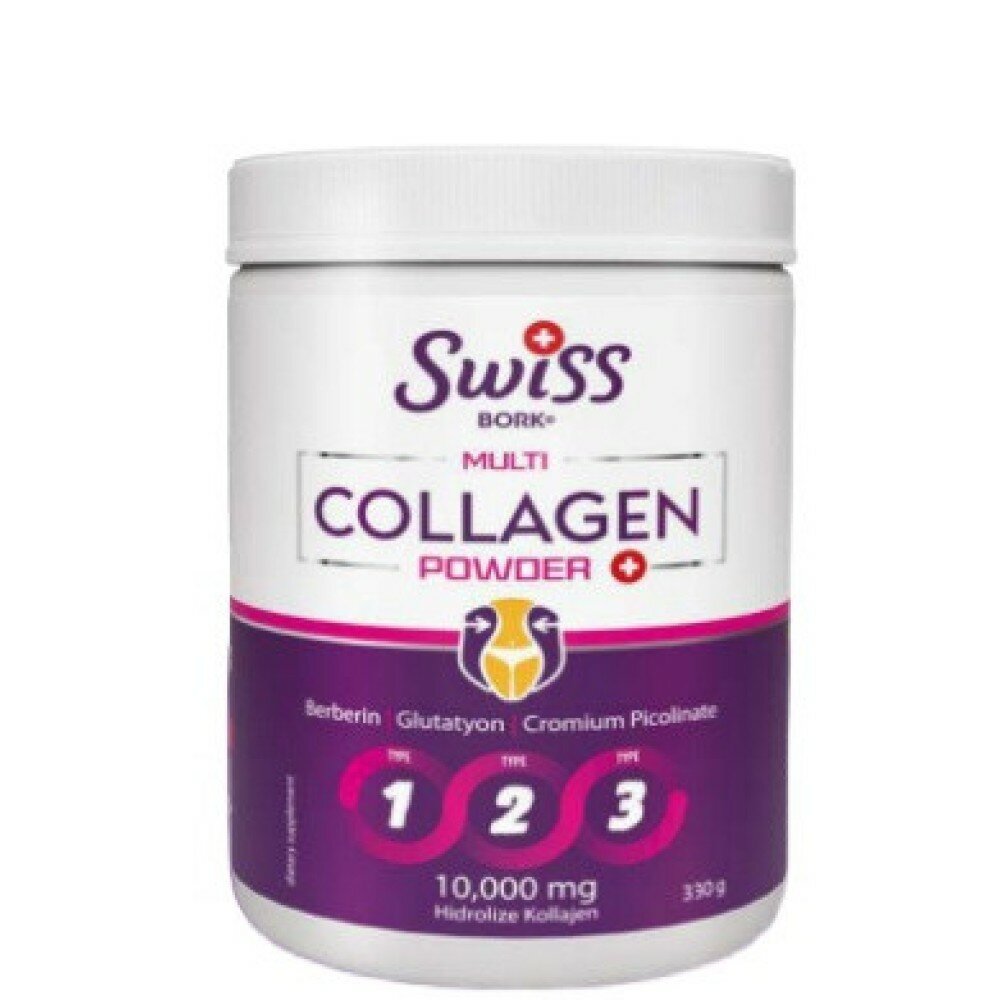 Гидролизованный Коллаген в виде порошка для похудения Swiss Bork Multi Collagen Powder 1-2-3 10 000mg