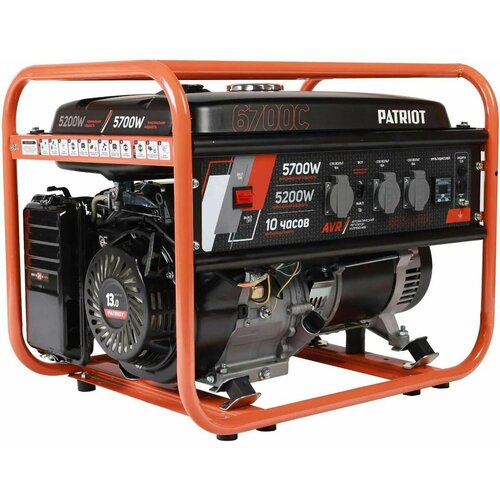 Бензиновый генератор Patriot GRS 6700C, 220/12 В, 5.7кВт [476102105] опрыскиватель бензиновый gs 63 pro 63 см3 бак 25 л denzel 65302 1 шт