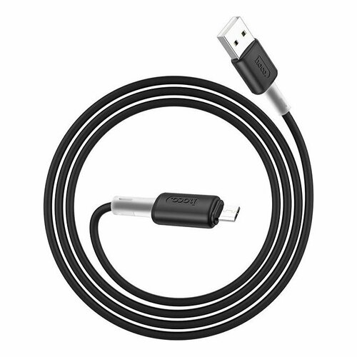 Дата-кабель Hoco X48 USB-MicroUSB, 1 м, черный кабель hoco upl12 plus usb microusb 1 2 м черный