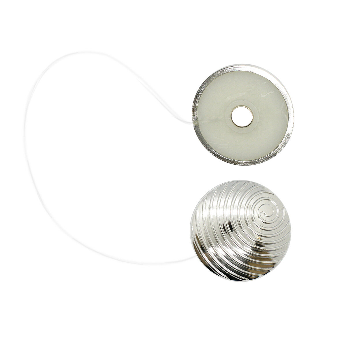 Похват для штор магнитный 3,5*30 см, на леске, SmolTex 'Спираль' (серебристый)