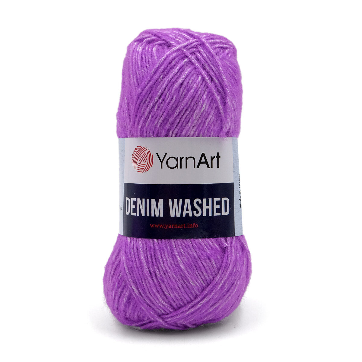 Пряжа для вязания YarnArt 'Denim Washed' 50гр 130м (70% хлопок, 30% акрил) (904 сиреневый), 10 мотков