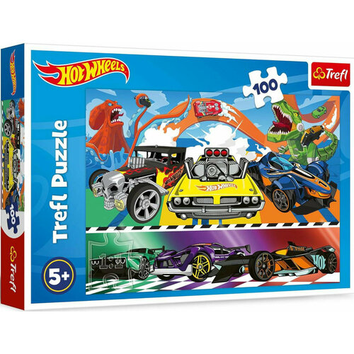 Пазл для детей Trefl 100 деталей: Автомобили Hot Wheels