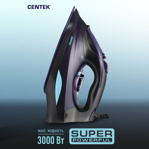 Дорожный утюг CENTEK CT-2361, фиолетовый утюг centek ct 2361 3000 вт керамическая подошва фиолетовый чёрный