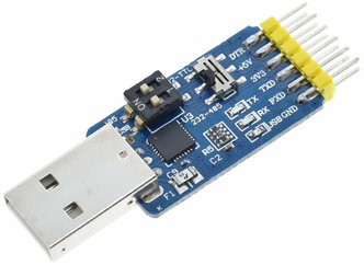 USB-TTL (USB-UART) / RS-232 / RS-485, ISP программатор (CP2102), 6-in-1 (6 в 1), USB разъем, 12 pin, 1 шт.