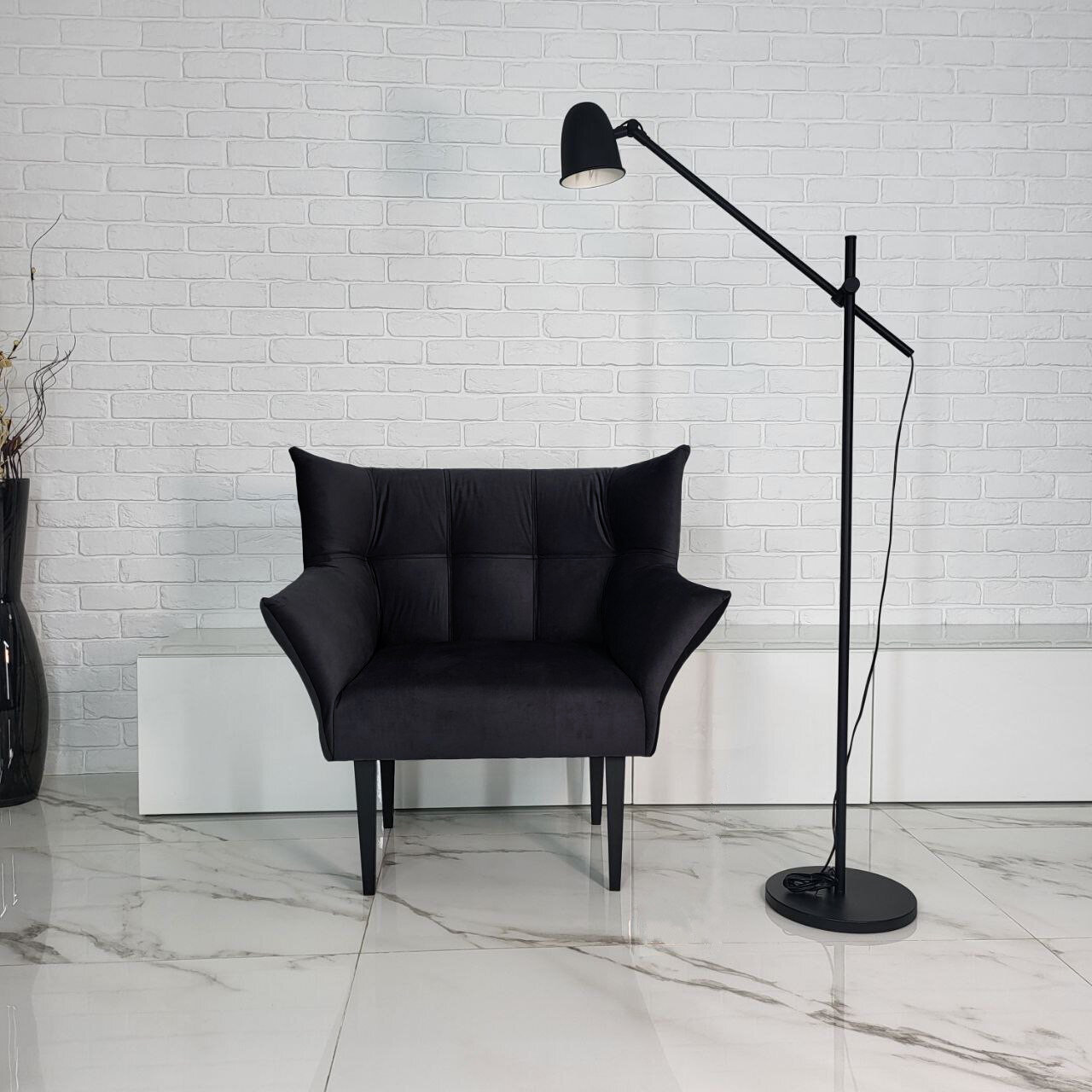 Кресло Бьянка, черное, 89х60х97 см