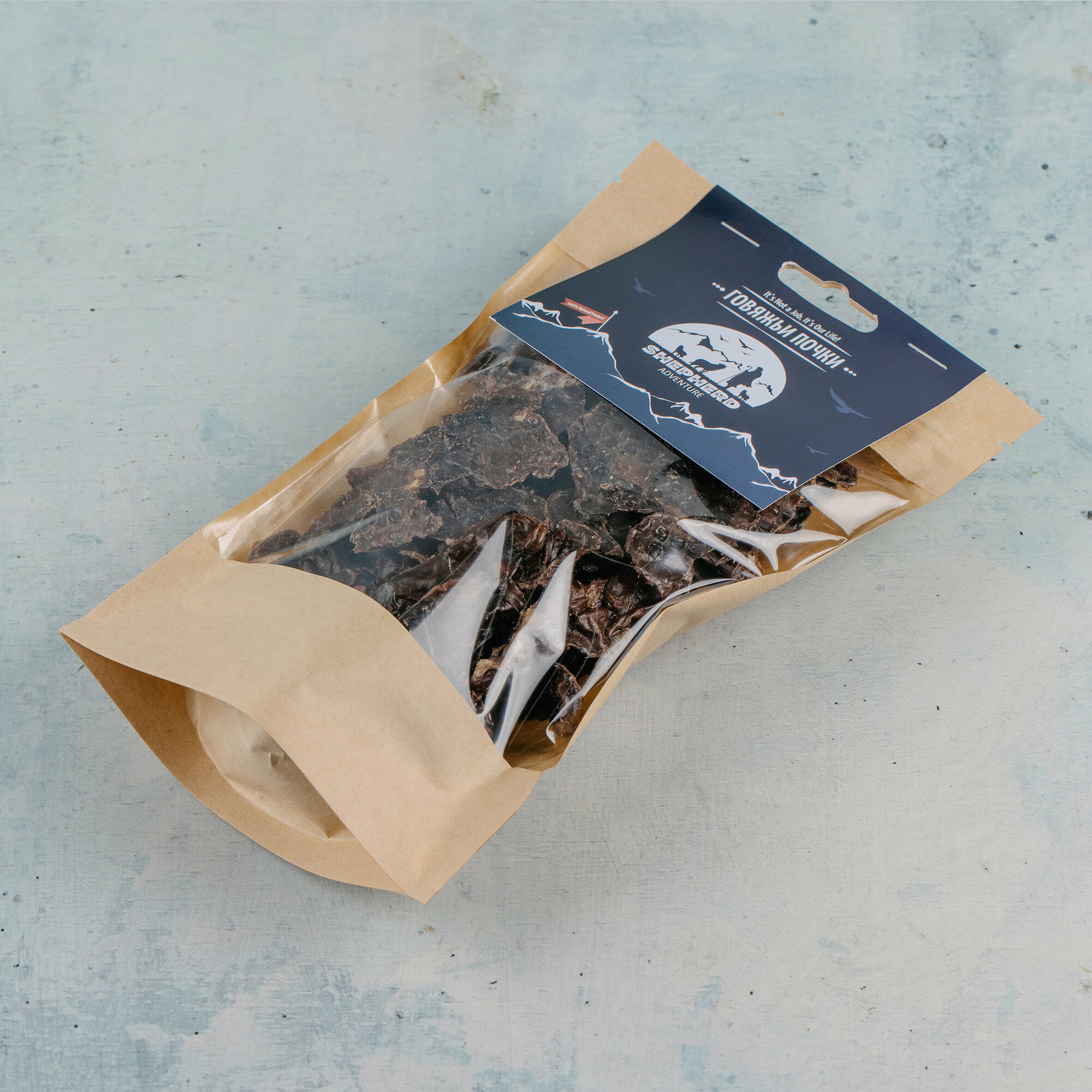 Говяжьи почки (чипсы), натуральное сушёное лакомство для собак Shepherd TM, 100 грамм