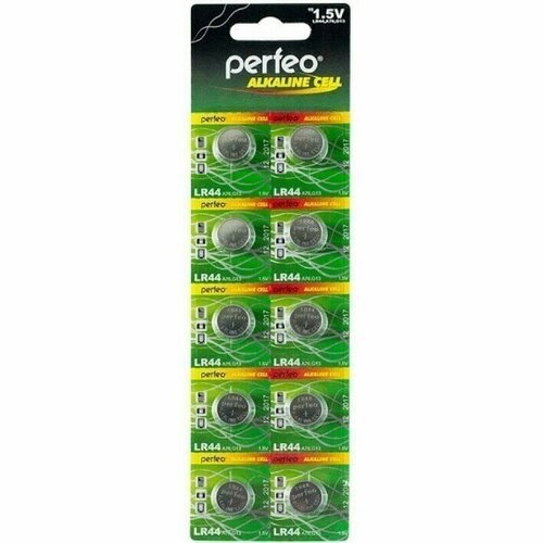 Батарейка Perfeo (10 шт) (LR44/10BL) батарейка щелочная kodak lr44 a76 10шт