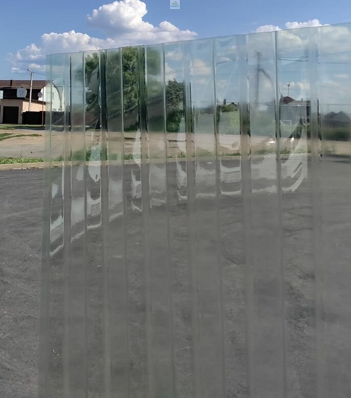 фото Профнастил пластиковый 0,7мм 1500 х 900мм прозрачный бесцветный (упаковка 7 шт.)