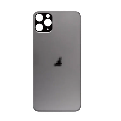 Задняя крышка для iPhone 11 Pro Max Серый (стекло, широкий вырез под камеру, логотип)