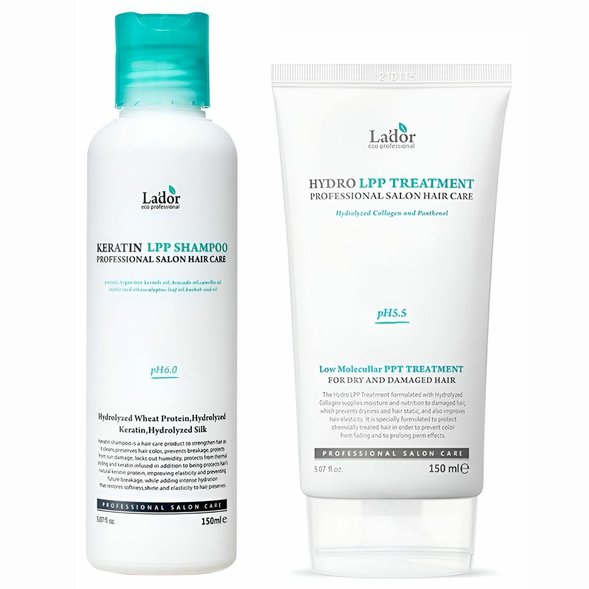 Набор для волос с кератином Lador Keratin LPP Shampoo 150 мл + Hydro LPP Treatment 150 мл