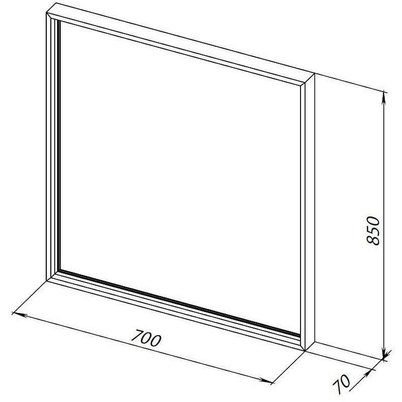 Зеркало для ванной Allen Brau Liberty 1.330013.BB черный браш - фото №3
