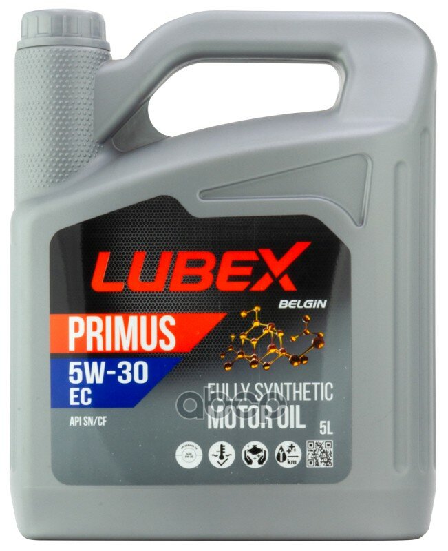 LUBEX Масло Моторное Синтетическое Primus Ec 5W-30 Sn (5Л)