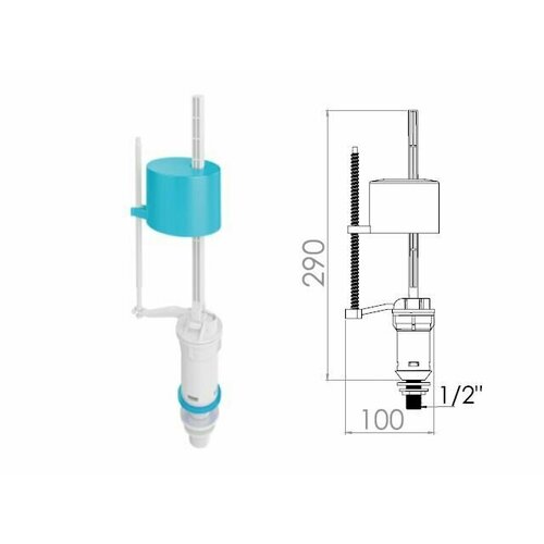 предохранительный клапан 1 2 3 5 бар av engineering ave3690135 Впускной клапан для унитаза AV ENGINEERING (AVE129705)