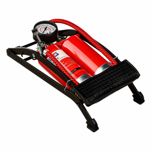 New galaxy насос ножной сдвоенный манометр 2x55x120мм красный дабл 1326₽