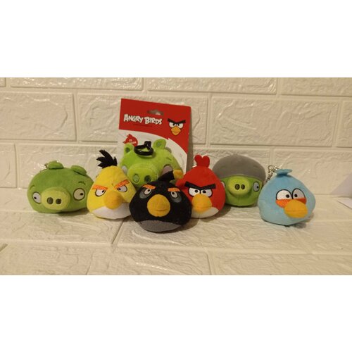 Мягкая игрушка Angry Birds, коллекция 7 штук.
