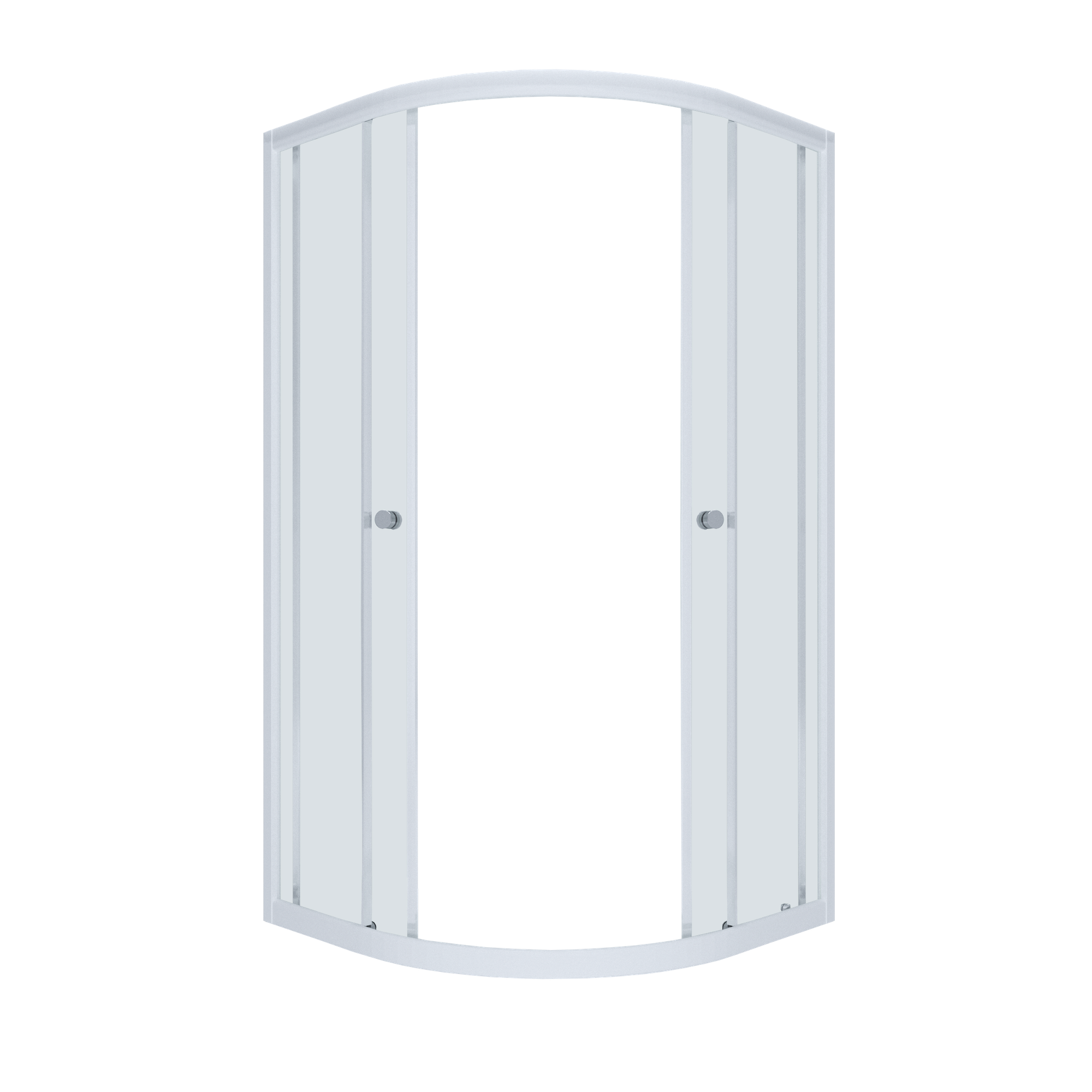 Душевая Ширма Triton Ультра 80х80, 1/4 круга, цвет профиля - белый, стекло прозрачное