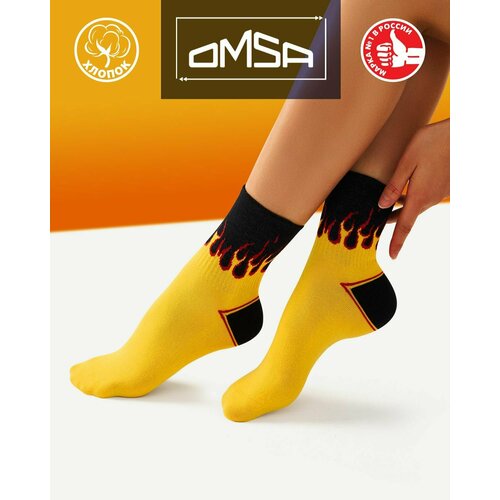 Носки Omsa, размер 42-44, желтый