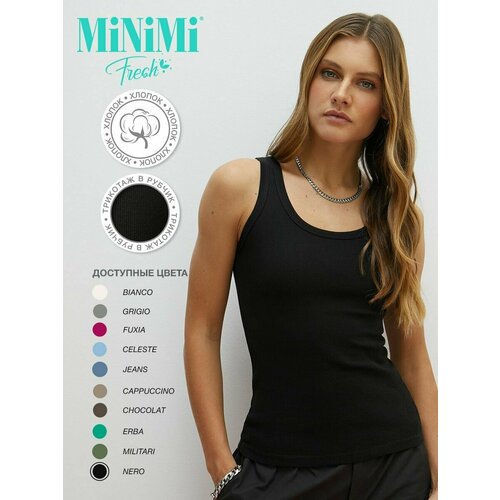 фото Майка minimi, размер 48/l, черный