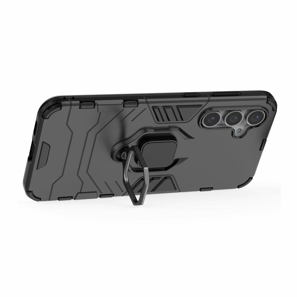 Противоударный чехол с кольцом Panther Case для Samsung Galaxy S23 FE черный
