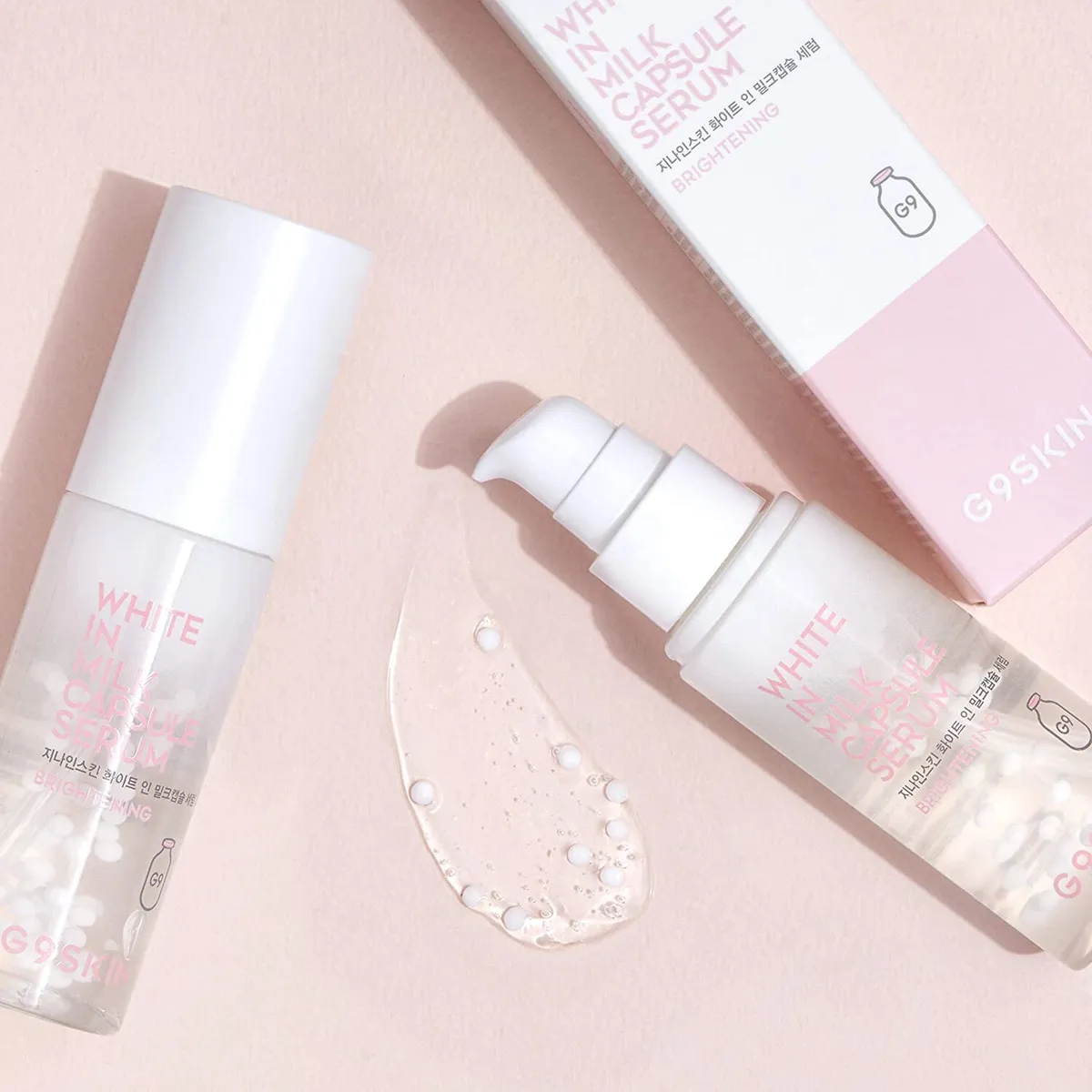 Сыворотка для лица осветляющая с молочными протеинами G9SKIN Milk Serum 50мл - фото №16