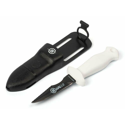 фото Нож для дайвинга sigalsub mini stiletto, белый, 19 см