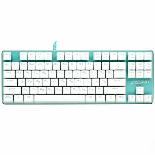 Игровая клавиатура для компьютера проводная механическая Kailh Red клавиш - 87 USB бирюзовая ARDOR GAMING Blade Pro 1 шт 999000₽
