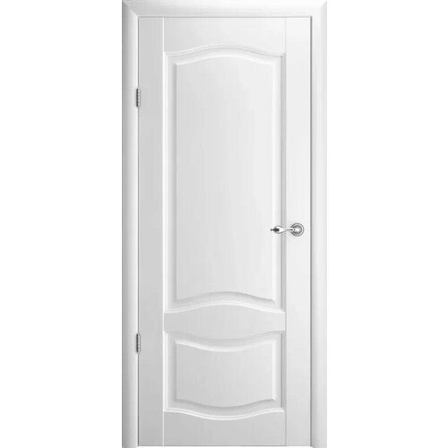 Межкомнатная дверь (дверное полотно) Albero Лувр-1 покрытие Vinyl / ПГ, Белый 80х200 межкомнатная дверь дверное полотно albero геометрия 1 покрытие эмаль пг белая 70х200