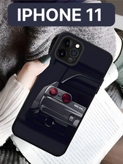 Защитный чехол на айфон 11 силиконовый противоударный бампер для Apple, чехол на iphone 11, машина, Nissan, серый