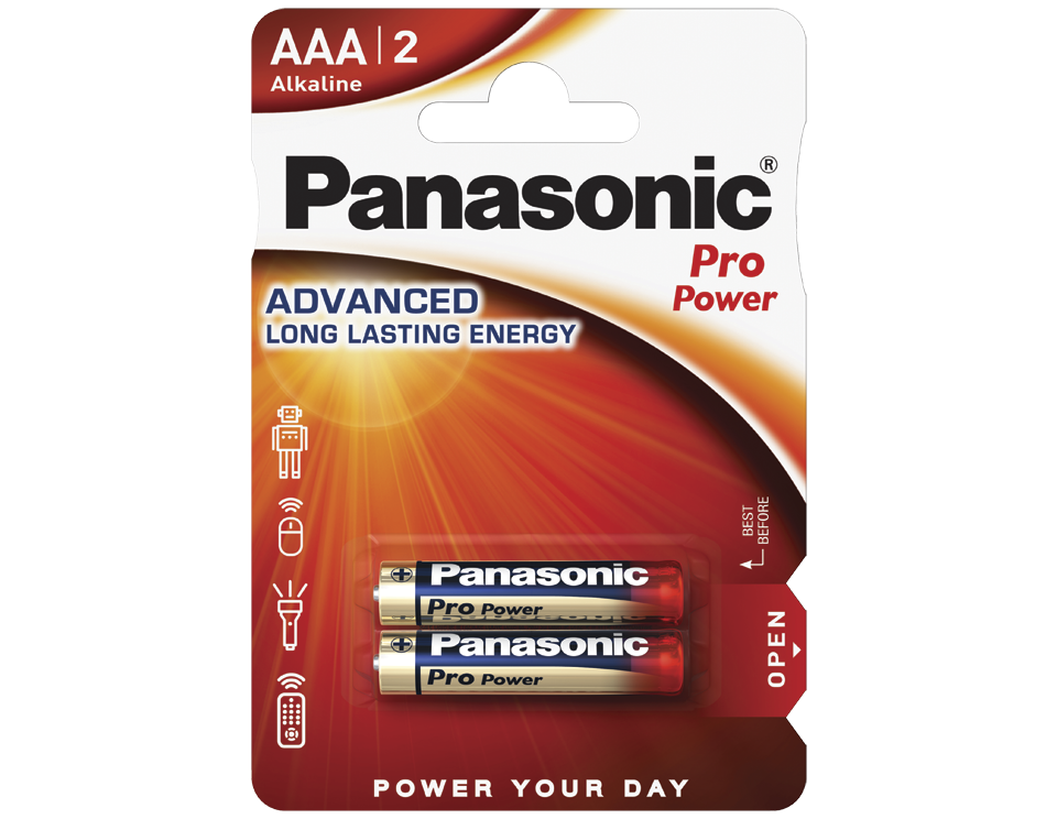 Батарейки Panasonic Pro Power AAA щелочные 2 шт