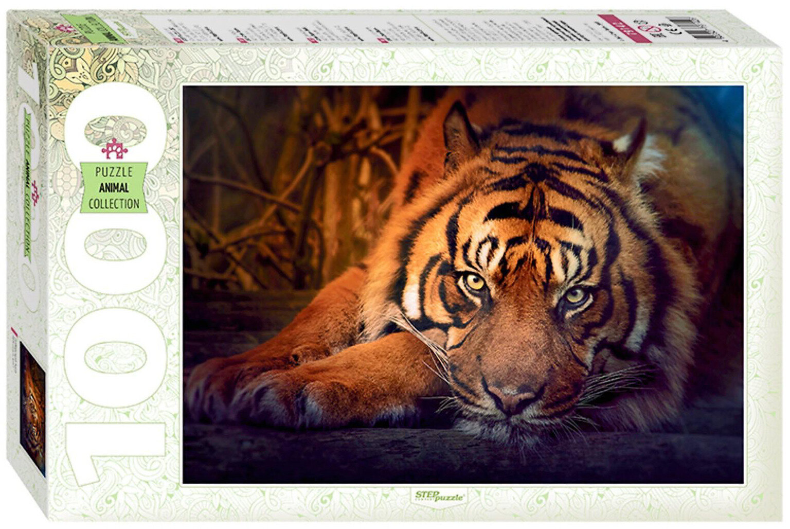 Большой пазл "Сибирский тигр", игра-головоломка для детей и взрослых, 1000 элементов