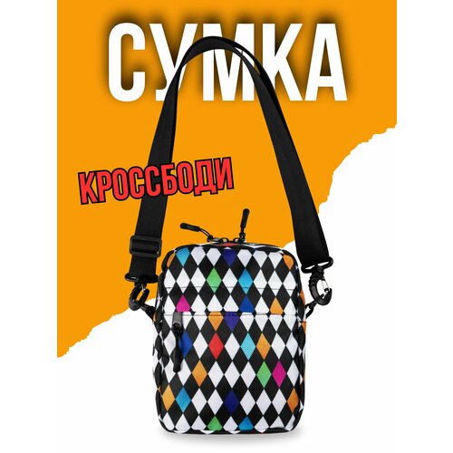 Сумка барсетка , оранжевый, белый