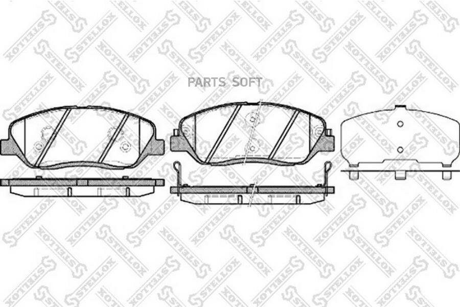 STELLOX 001092BSX 001 092B-SX_=1226 02 [581014DU00] ! колодки дисковые п.\ Hyundai Santa Fe 2.2CRDi/2.7