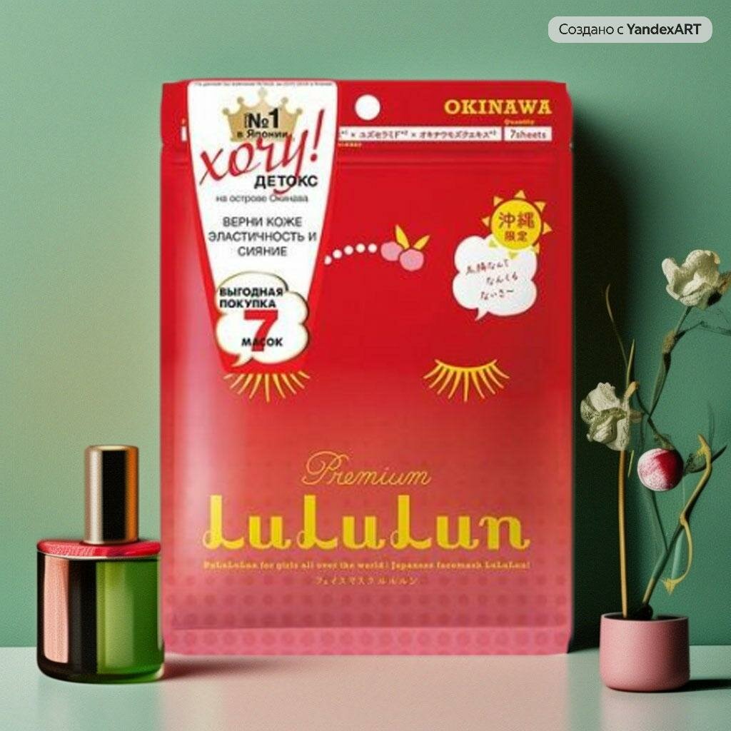 LuLuLun - тканевые патчи для глаз Premium Acerola, 7 штук, 130гр, 130мл