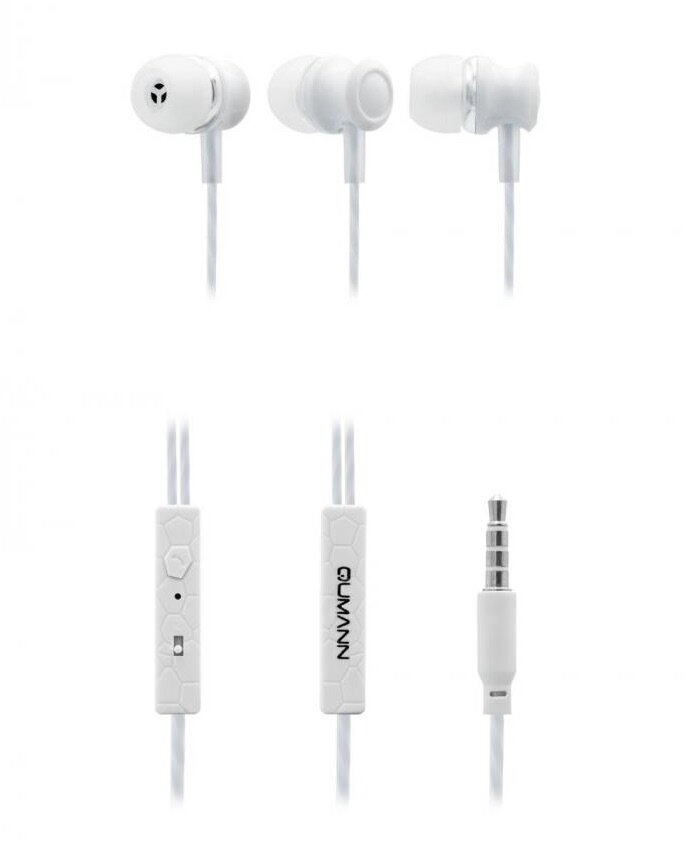 Headphones / Наушники Qumann QSE-05 Moon проводные с мик, белый