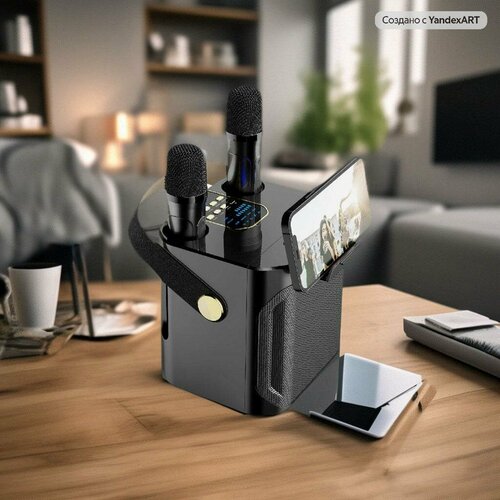 Колонка акустическая портативная Караоке S882 40Вт NEW 2023 Беспроводная2 беспроводных микрофонаBluetoothTF cardUSBAUXP M P O 100ВтЧерная 510000₽