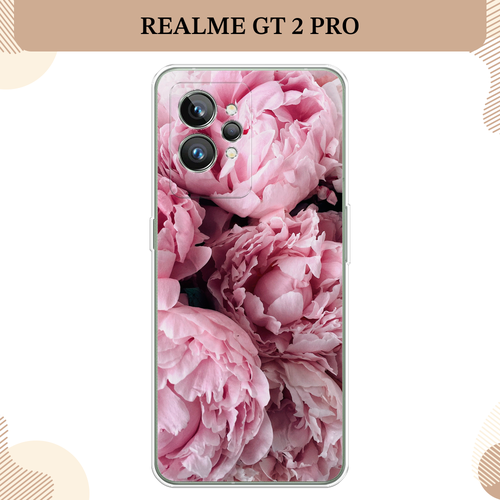 Силиконовый чехол Нежные пионы на Realme GT 2 Pro / Реалми GT 2 Про силиконовый чехол на realme gt 2 pro реалми gt 2 про пионы розово белые