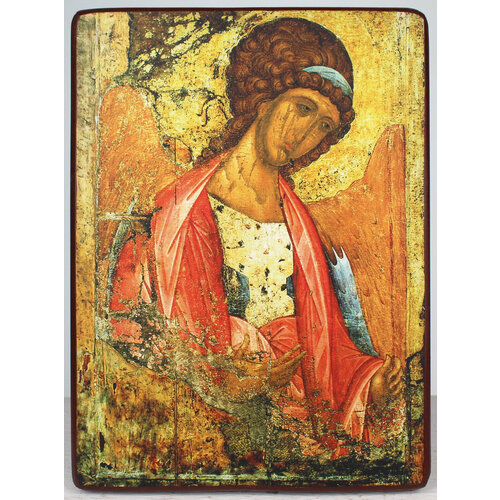 Икона Михаил Архангел, деревянная иконная доска, левкас, ручная работа (Art.1283С)