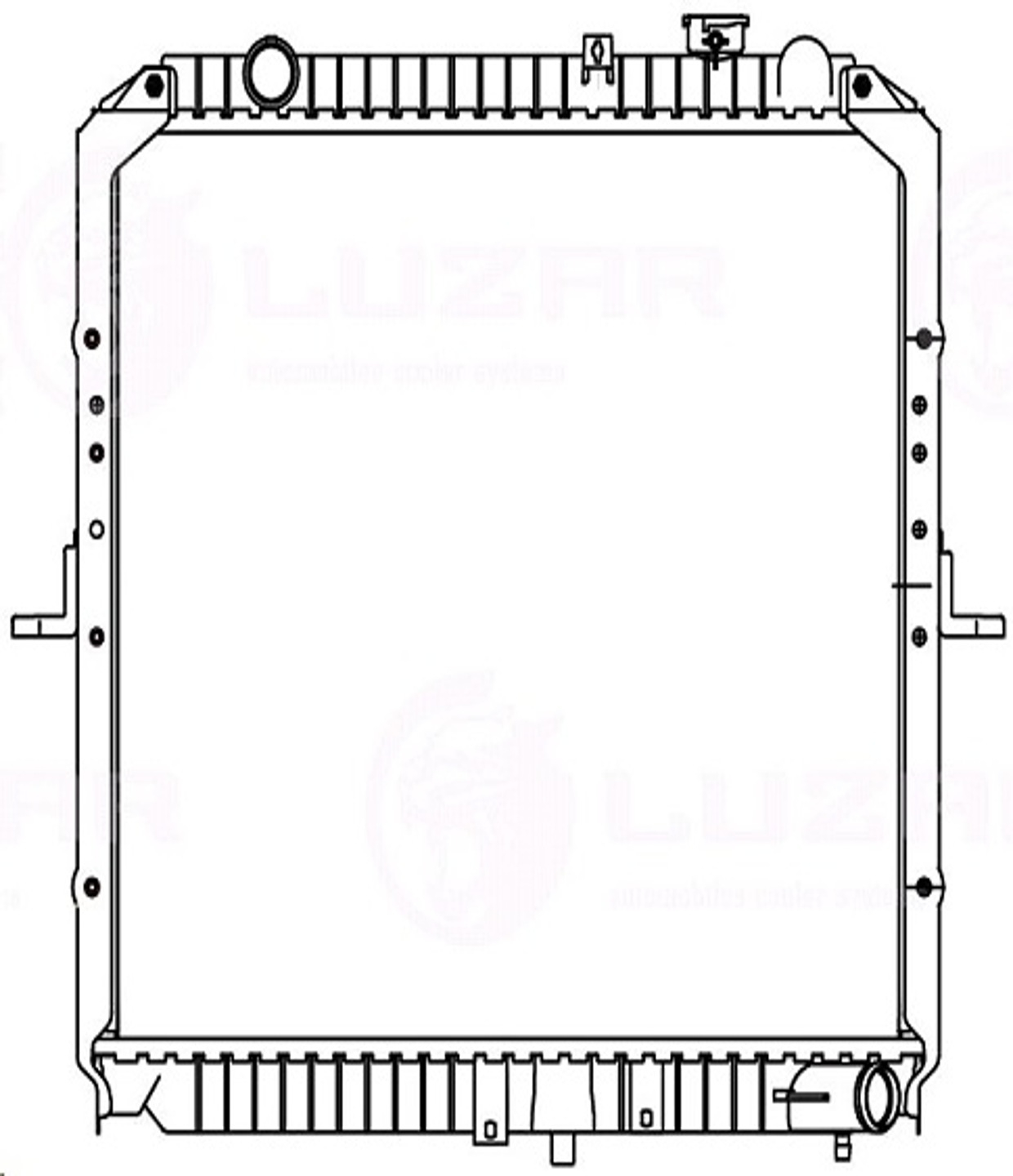 Радиатор охлаждения для автомобилей Kia K-Series (Bongo) (99-)/(04-) 2.5D LUZAR - фото №2