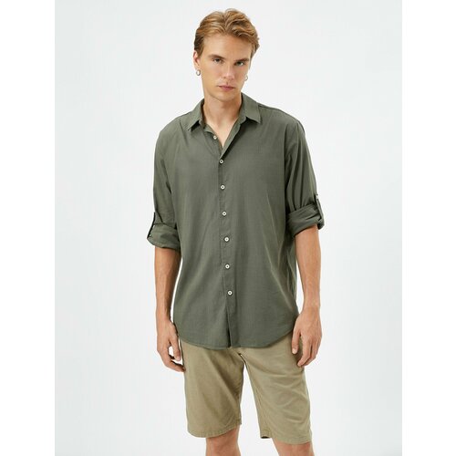 фото Рубашка koton, размер m, хаки